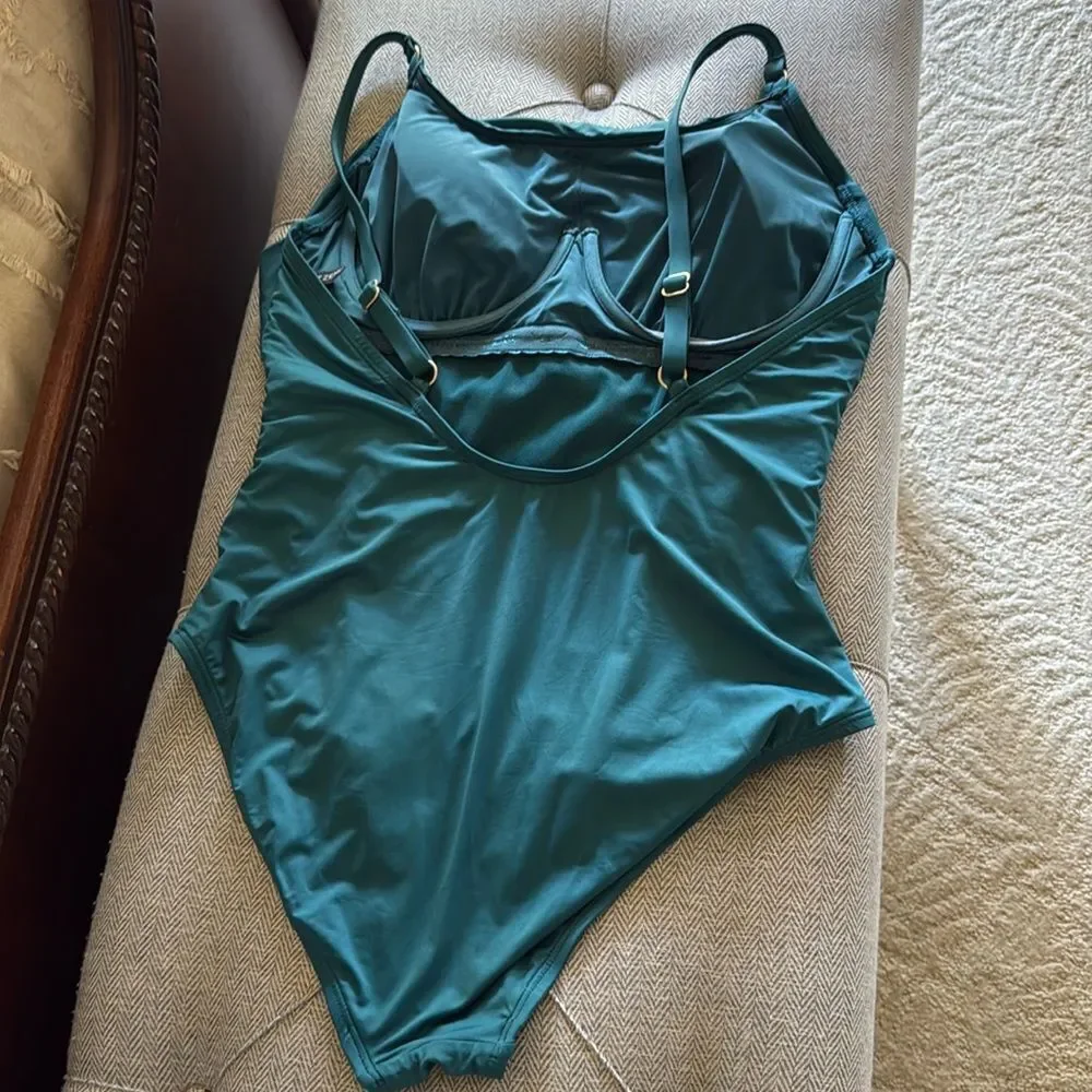 Jantzen Teal One Piece Swimsuit size 10